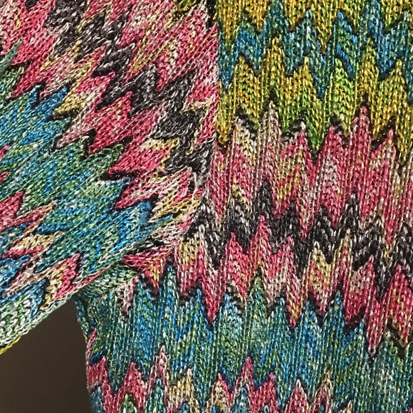 Vintage Snazzie,  Colourful Metallic Top, Medium, EUC - Picture 4 of 8